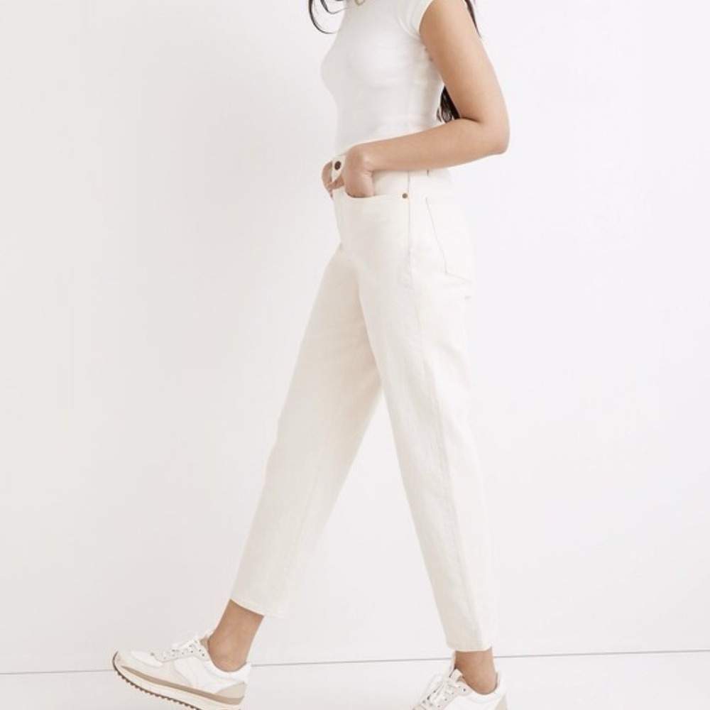 Madewell Balloon Jeans In Vintage Canvas Wash Size 27 Inseam 26" High Rise - Picture 3 of 16